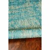 Homeroots 47 x 31 in. Teal Polypropylene Rug 375213